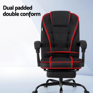 Office Chair | Executive Racing | Fabric Seat | Computer Desk Chair with Footrest