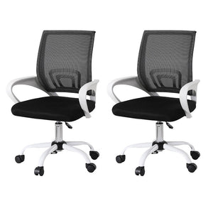 Artiss 2x Office Chair | Mesh | Computer Gaming Desk Chairs | Work Study | Mid Back