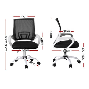 Artiss 2x Office Chair | Mesh | Computer Gaming Desk Chairs | Work Study | Mid Back