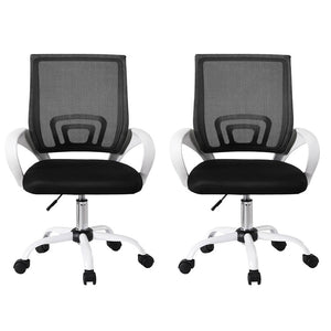 Artiss 2x Office Chair | Mesh | Computer Gaming Desk Chairs | Work Study | Mid Back