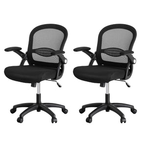 Artiss 2x Mesh Office Chairs | Computer Gaming Desk Chairs | Work Study | Mid Back