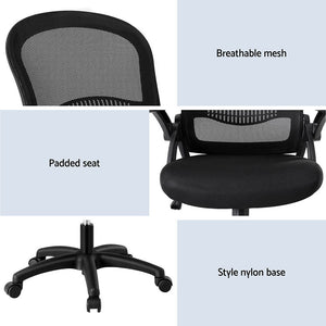 Artiss 2x Mesh Office Chairs | Computer Gaming Desk Chairs | Work Study | Mid Back