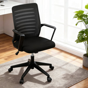 Ergonomic Office Chair | Mesh | Lumbar Support | Mid Back | Black