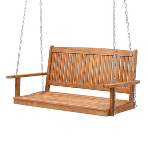 Porch Swing Chair | Wooden Bench | 2 Seater | Outdoor Furniture | With Chain