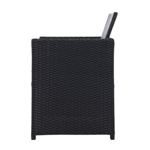 2PC Outdoor Dining Chairs | Patio Furniture | Wicker Garden Cushion | Hugo