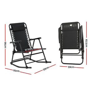 Outdoor Rocking Chair | Folding Recliner | Patio Furniture | Garden