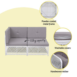 Outdoor Sofa Set | 4 Seater | 5pc Table & Chairs | Patio Furniture