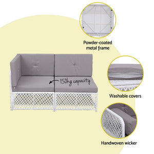 Outdoor Sofa Set | 4 Seater | 5pc Table & Chairs | Patio Furniture