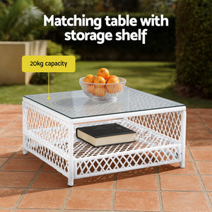 Outdoor Sofa Set | 4 Seater | 5pc Table & Chairs | Patio Furniture
