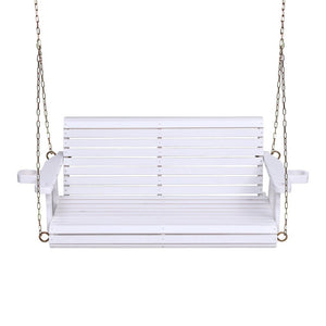 Outdoor Porch Swing | Wooden 2 Seater Bench | Cup Holder Included