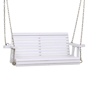 Outdoor Porch Swing | Wooden 2 Seater Bench | Cup Holder Included