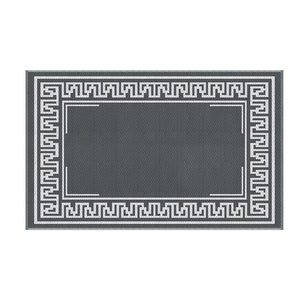 Reversible Outdoor Rug | 152x244cm | PP Dual-Sided Patio Mat | Greek Key