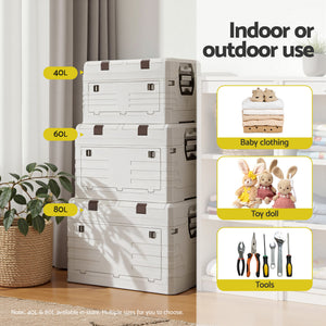 Outdoor Storage Box | 60L | Foldable Collapsible Camping Bin | Organiser