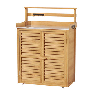 Outdoor Storage Cabinet Box | Potting Bench Table | Shelf Chest | Garden Shed