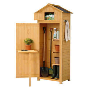 Outdoor Storage Cabinet | Folding Table | Adjustable Cupboard | Tool Organiser