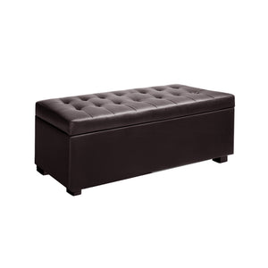Storage Ottoman Blanket Box | 97cm | Leather | Brown