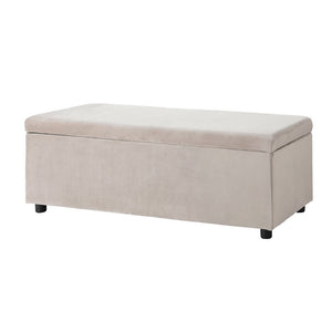 Artiss Storage Ottoman Blanket Box Table | 97cm | Velvet | Taupe