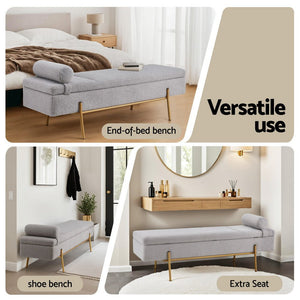 Storage Ottoman Bench | 140cm | Pillow Top | Bed End Foot Stool