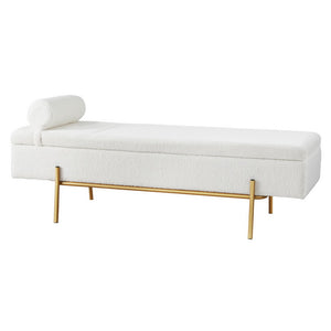 Artiss Storage Ottoman Bed | 140cm | Pillow | Boucle Fabric