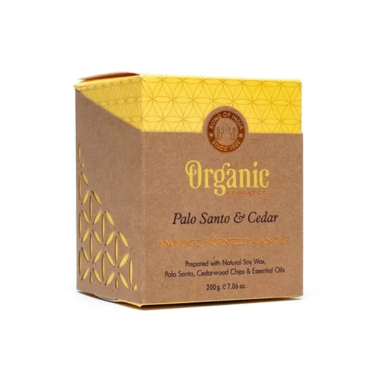 Organic Goodness Palo Santo + Cedar Smudge Candle | 50hr Burn Time