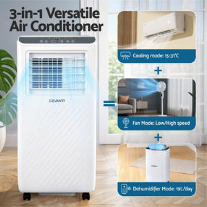 Portable Air Conditioner 3-in-1 | Dehumidifier & Fan | 7000BTU Cooling