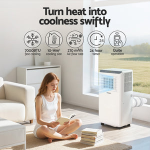 Portable Air Conditioner 3-in-1 | Dehumidifier & Fan | 7000BTU Cooling
