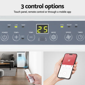 Portable Air Conditioner 3-in-1 | Dehumidifier & Fan | 7000BTU Cooling