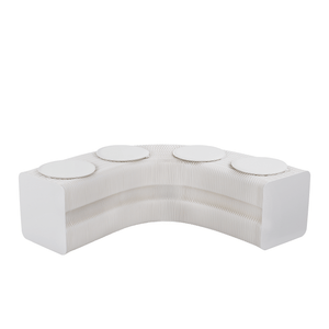 Folding Paper Bench | Expandable Accordion Stool with 4 PU Seat Pads