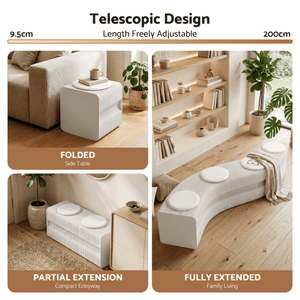 Folding Paper Bench | Expandable Accordion Stool with 4 PU Seat Pads