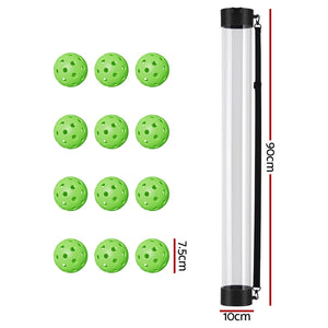 Everfit Pickleball Set | 12 Balls + Collector Tube | Multi-Ball Retriever with Strap