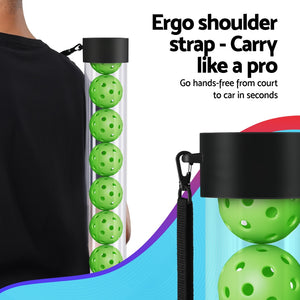 Everfit Pickleball Set | 12 Balls + Collector Tube | Multi-Ball Retriever with Strap