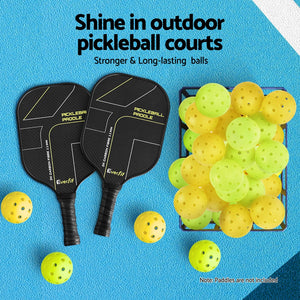 Everfit Pickleballs Set | 12PCS | 40-Hole Design | Indoor & Outdoor | Green & Yellow