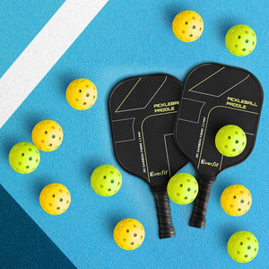 Everfit Pickleballs Set | 12PCS | 40-Hole Design | Indoor & Outdoor | Green & Yellow