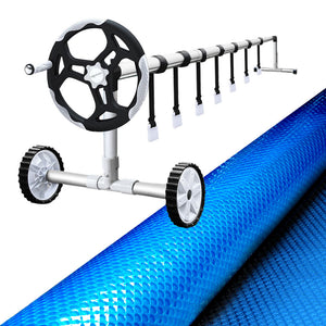 Pool Cover | 500 Micron | 10x4m | Blue Swimming Pool Solar Blanket | 5.5m Roller