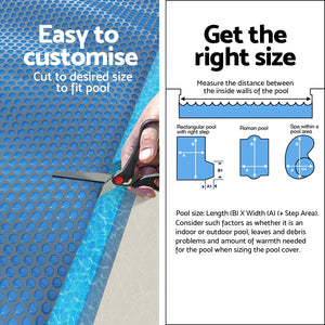 Aqua Buddy Pool Cover | 11x4.8m | 600 Micron | Solar Blanket | Blue & Black