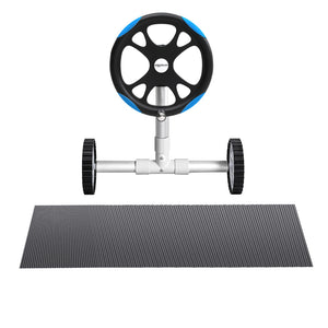 Aqua Buddy Pool Cover | 11x4.8m | 600 Micron with Roller 5.55m | Black Solar Blanket