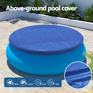 Aquabuddy Pool Cover | 2.44m Round | Above-Ground Swimming Pool Blanket | Blue