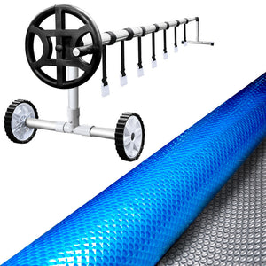 Pool Cover | 500 Micron | 6.5x3m | Silver Swimming Pool Solar Blanket | 4m Roller