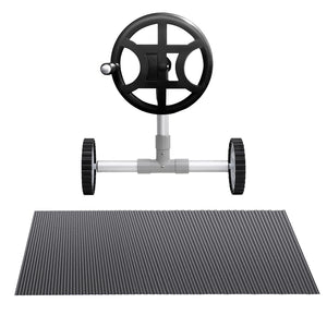 Aqua Buddy Pool Cover | 7x4m | 600 Micron with Roller 4m | Black