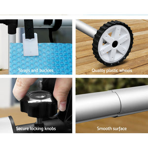 Pool Cover | 8x4.2m | 400 Micron | Swimming Pool Solar Blanket | 5.5m Blue Roller