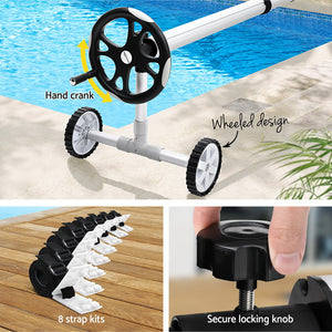 Pool Cover Roller | 6.55m Adjustable | Swimming Pool Solar Blanket Reel