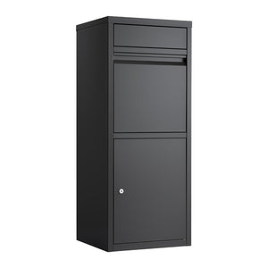 Parcel Letterbox | Outdoor Drop Box Package Mailbox | Black