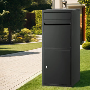 Parcel Letterbox | Outdoor Drop Box Package Mailbox | Black