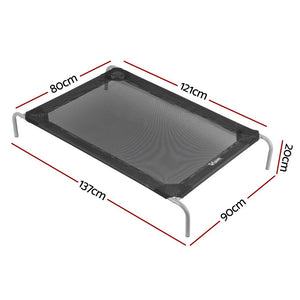 Elevated Dog Bed | Heavy Duty Trampoline Style | 90x137cm | Black