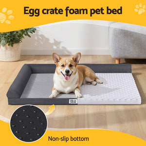 Large Dog Bed | Egg Crate Cushion | Removable Washable Cover | Sofa Platform