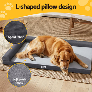 Large Dog Bed | Egg Crate Cushion | Removable Washable Cover | Sofa Platform