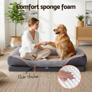 Orthopedic Dog Bed | Plush Fleece | Washable | Sofa Style Cushion