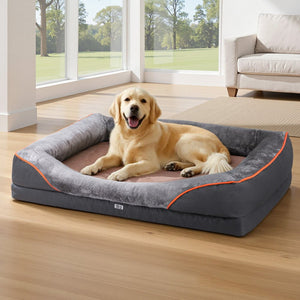 Orthopedic Dog Bed | Plush Fleece | Washable | Sofa Style Cushion