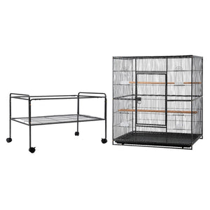 i.Pet Bird Cage Large Cages 160cm Parrot Aviary Stand-Alone Budgie Wheels Castor
