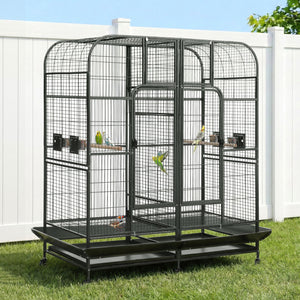 Extra Large Bird Cage Aviary | 185cm | Castor Wheels | Removable Divider | Parrot Cage